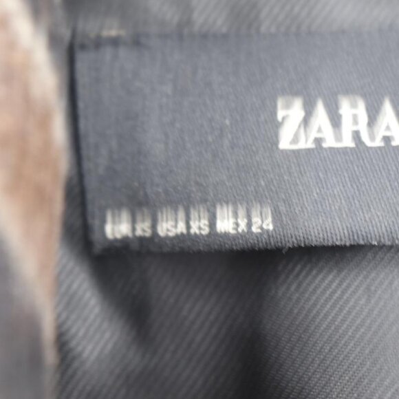 NWT Zara overcoat womens XS double breasted animal print straight cut coat - Picture 5 of 16